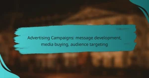 Advertising Campaigns: message development, media buying, audience targeting
