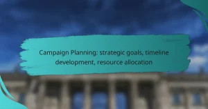 Campaign Planning: strategic goals, timeline development, resource allocation