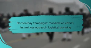Election Day Campaigns: mobilization efforts, last-minute outreach, logistical planning