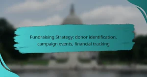 Fundraising Strategy: donor identification, campaign events, financial tracking