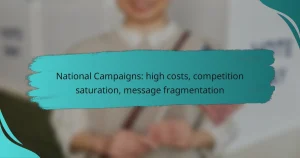National Campaigns: high costs, competition saturation, message fragmentation