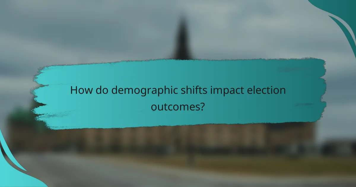 How do demographic shifts impact election outcomes?
