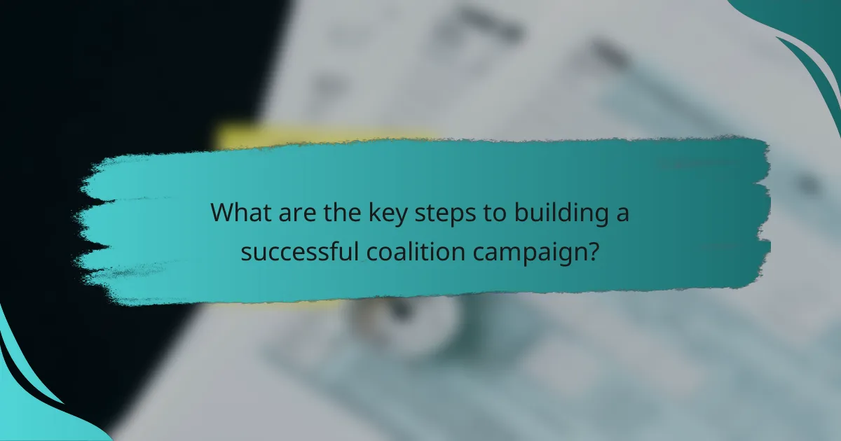 What are the key steps to building a successful coalition campaign?